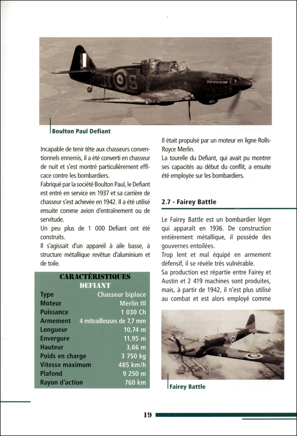 Les avions alliés 1939-1945